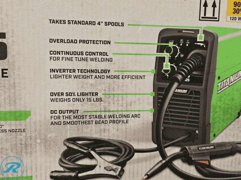 Titanium FLUX125 Wire Feed Welder, Model TI-FLX125, 120V, Flux-Core FCAW - Roller Auctions