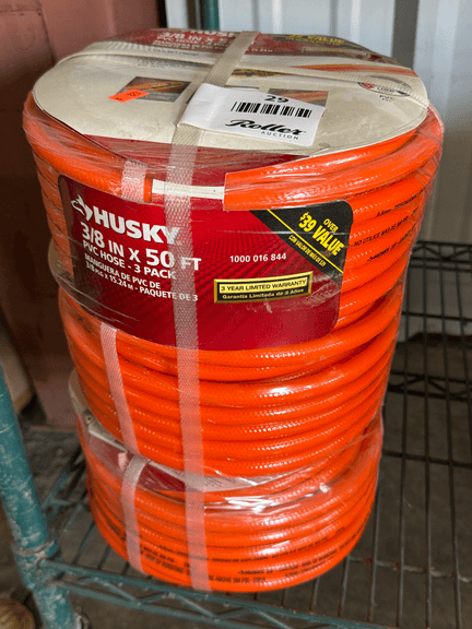 Husky 1000 016 844 PVC Hose, 3/8 In x 50 Ft, 3 Pack