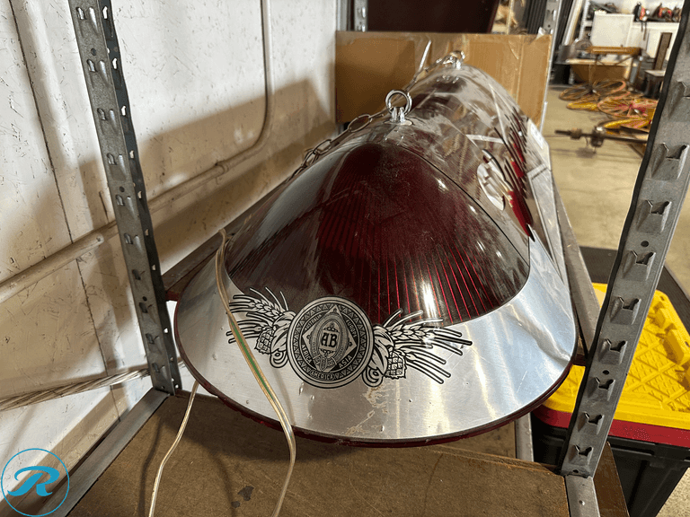Budweiser Overhead Light, (Does Not Turn On) - Roller Auctions