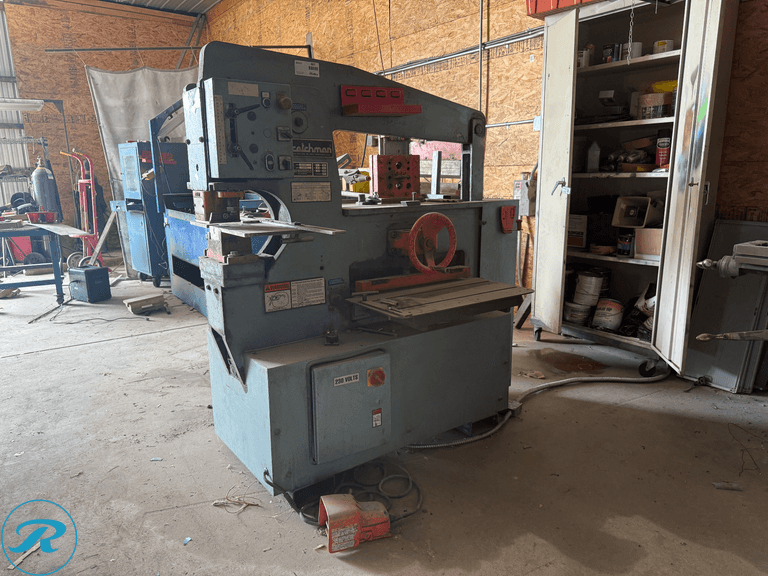 Scotchman 6509-24M Iron Worker, 5 HP, 3Ph, With Metal Racking and Tooling