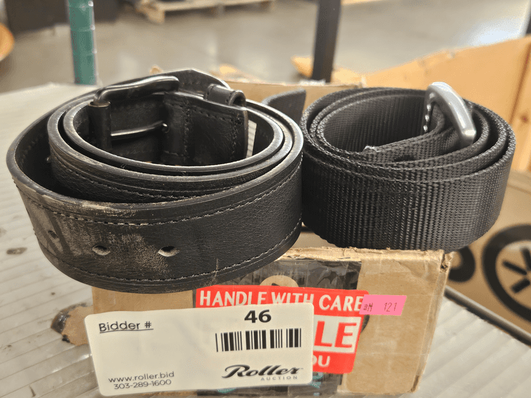 (2) Belts with Metal Buckles - Roller Auctions