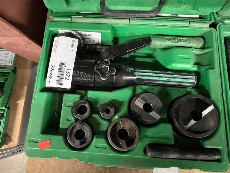 (4) Greenlee Quick Draw Hydraulic Punch Driver Sets, Model 7804SB, with ...