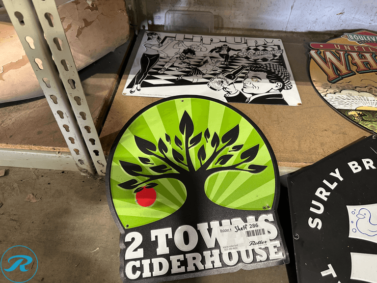 Shelf of Beer Signs - Roller Auctions
