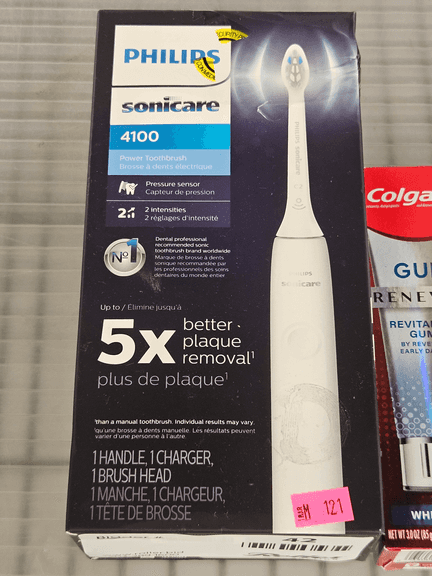 Philips Sonicare 4100 Power Toothbrush With Charger And Colgate Gum Renewal Whitening Gel - Roller Auctions