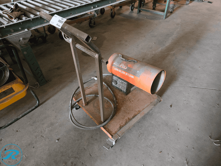 All-Pro Portable Forced Air Heater, 50,000–85,000 BTU/HR and Cart