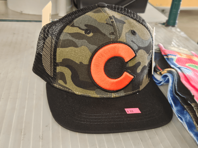 Colorado Limited Camo Mesh Trucker Hat and (3) Pairs Colorado Limited Crew Socks - Roller Auctions