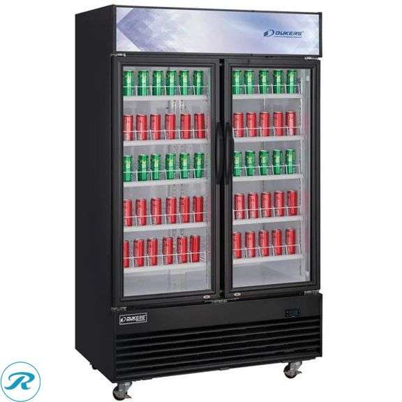 New Dukers  DSM-41R  2-Glass Door Refrigerated Merchandiser (Unopened in Original Manufacturer’s Packaging)