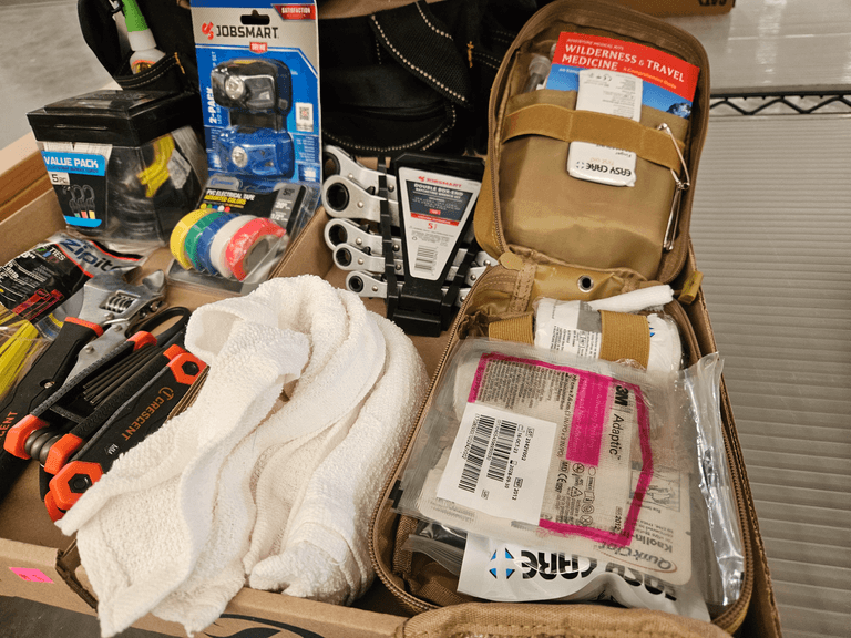 (2) Trays of Tools and First Aid Kit - Roller Auctions