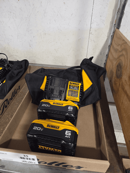 (2) DeWalt DCB206 20V 6Ah Lithium-Ion Batteries With DCB1104 Charger