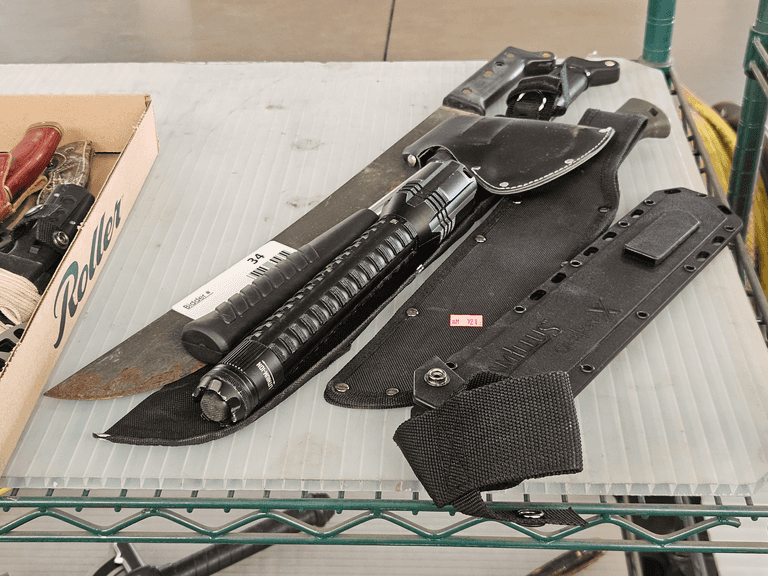Machetes, Hatchet and Flash Light