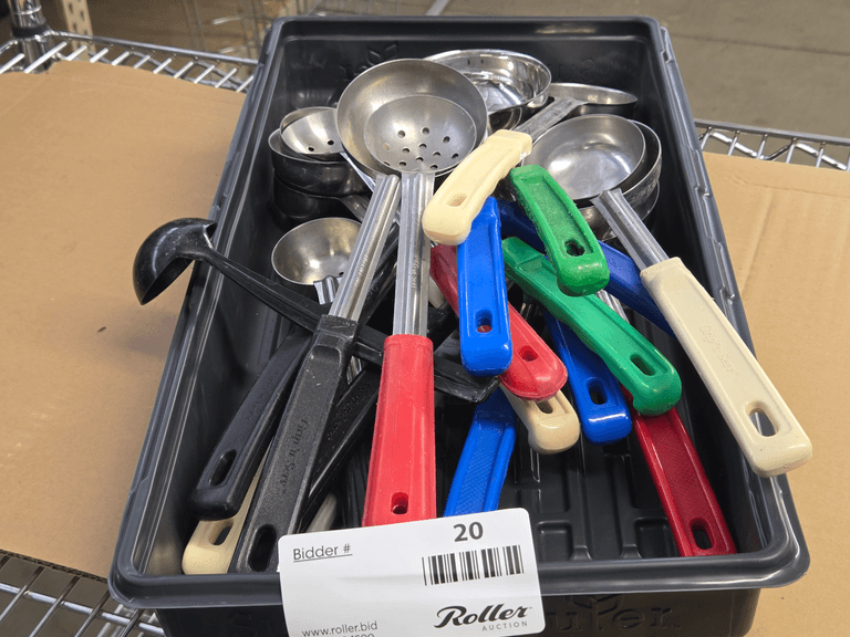 Tray of Ladles and Portion Scoops - Roller Auctions