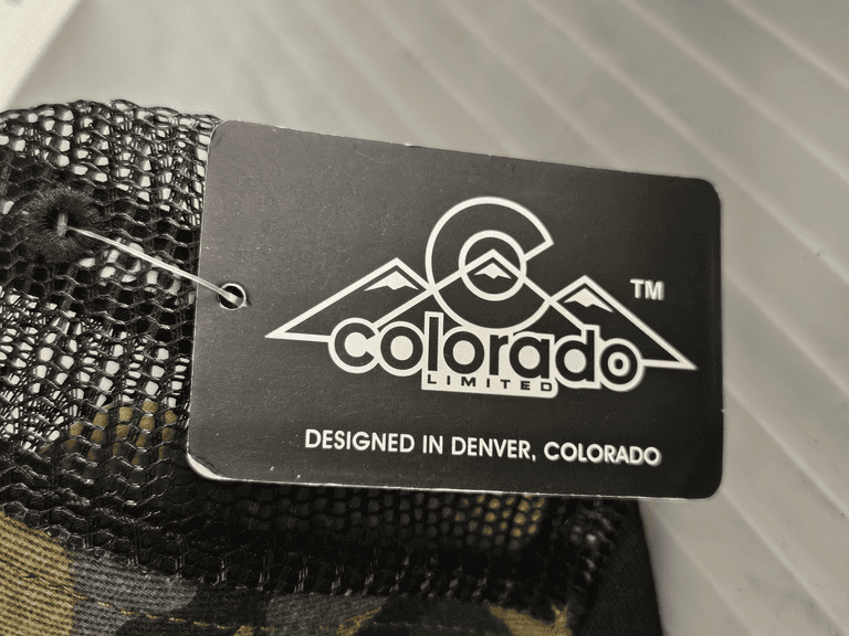 Colorado Limited Camo Mesh Trucker Hat and (3) Pairs Colorado Limited Crew Socks - Roller Auctions