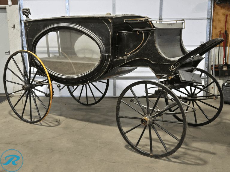 Horse-Drawn Hearse Funeral Carriage