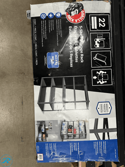 Gorilla Rack Z-Beam 5-shelf Steel Storage Rack, 48“ x 24“ x 72" - New/Open Box/Damaged Box - Roller Auctions