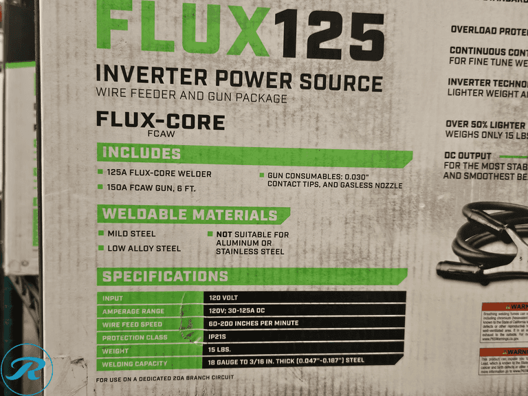 Titanium FLUX125 Wire Feed Welder, Model TI-FLX125, 120V, Flux-Core FCAW - Roller Auctions