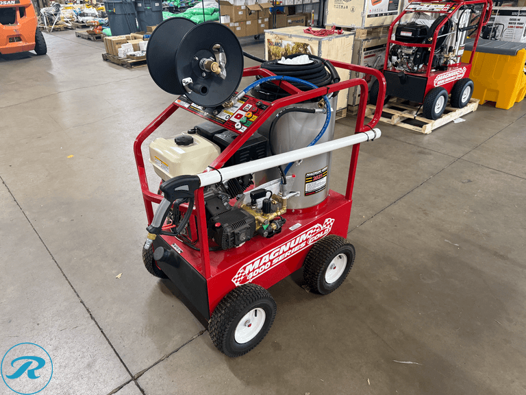 New Magnum 4000 Gold Hot Water Pressure Washer, Gas Engine, Diesel Burner with Hose and Wand