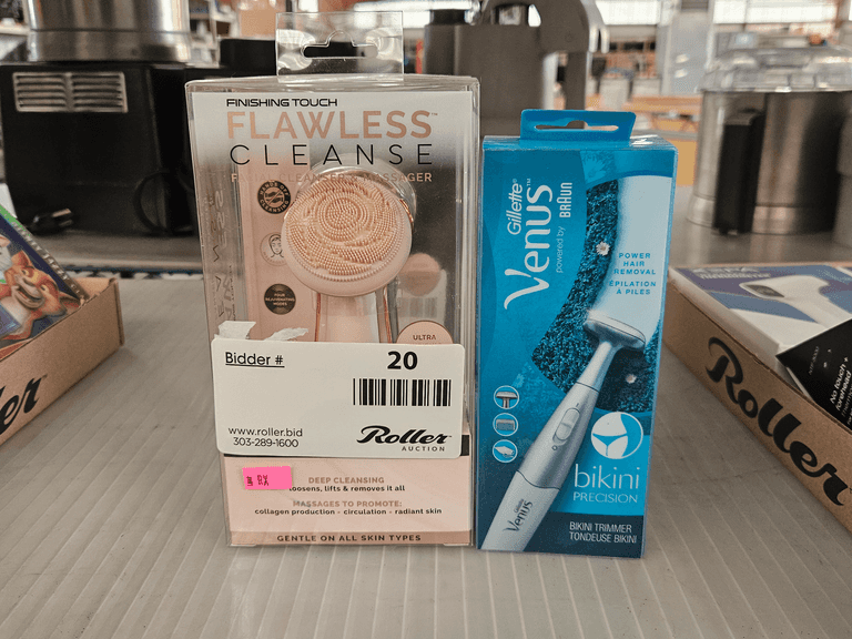 Finishing Touch Flawless Cleanse Facial Cleanser & Massager, Gillette Venus Bikini Precision Trimmer - Roller Auctions