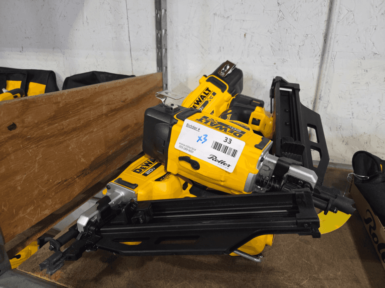 (3) Dewalt DCN920 Cordless 21° Plastic Collated Framing Nailers 20V