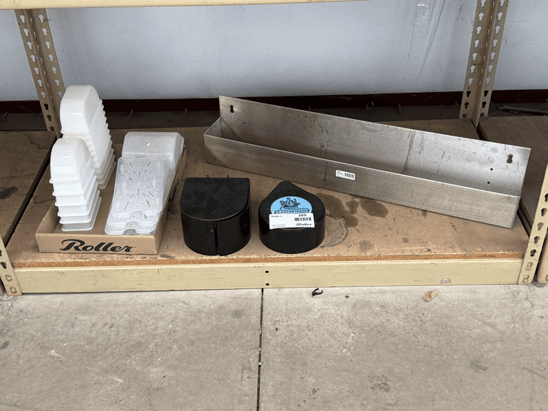 Plastic Bait Stations, Plastic Covers, and Stainless Steel Bottle Rack