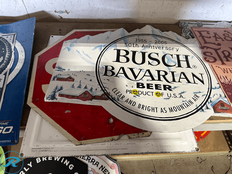 Shelf of Beer Signs - Roller Auctions