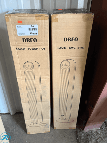 (2) Dreo DR-HTF007S Smart Tower Fans
