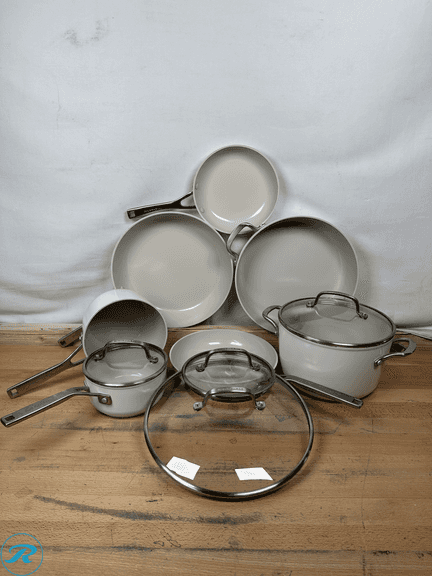 KitchenAid Hard-Anodized Ceramic Induction Cookware Set, 11pc - Light Used/Scratches - Roller Auctions