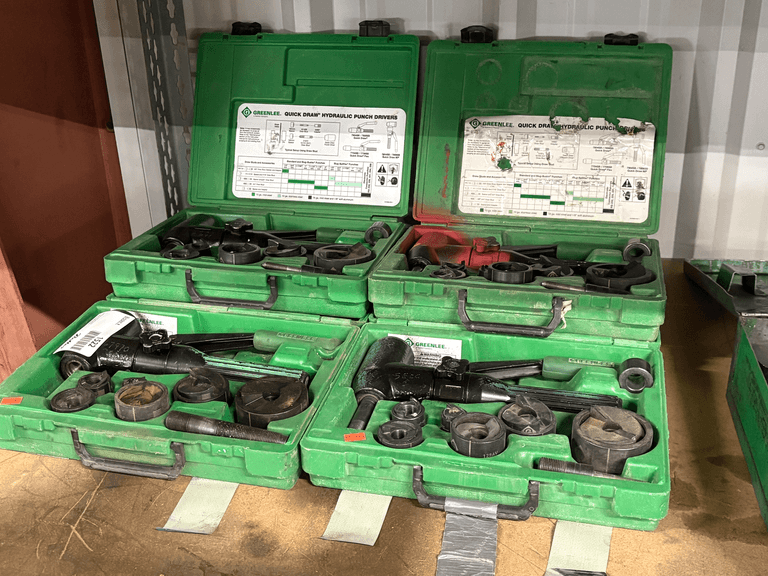 (4) Greenlee Quick Draw Hydraulic Punch Driver Sets, Model 7804SB, with ...