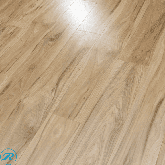 (10 Boxes) 181.4 SqFt In Total - Mohawk Home: 12MM Thick 6.1in X 47.2in AC4 Waterproof Surface Laminate Wood Plank Flooring (18.14 sq ft/ctn), Ridgeway Hickory - New/Open Box/Some Damaged - Roller Auctions