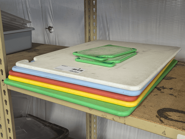 Assorted Color-Coded Plastic Cutting Boards