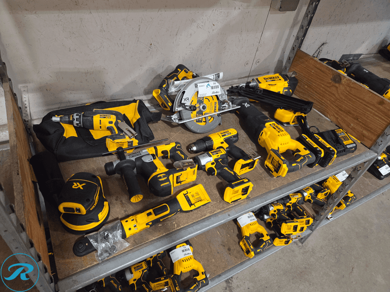 (9) Dewalt 20V Cordless Power Tools with Charger and (2) Batteries