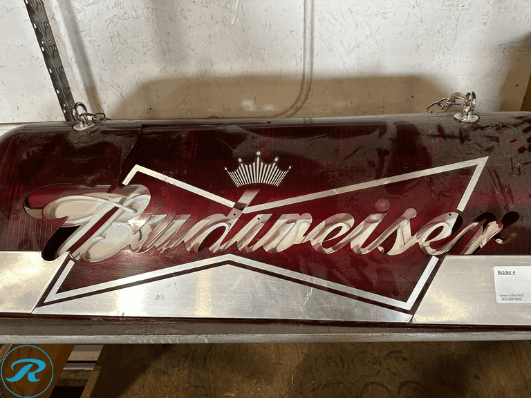 Budweiser Overhead Light, (Does Not Turn On) - Roller Auctions