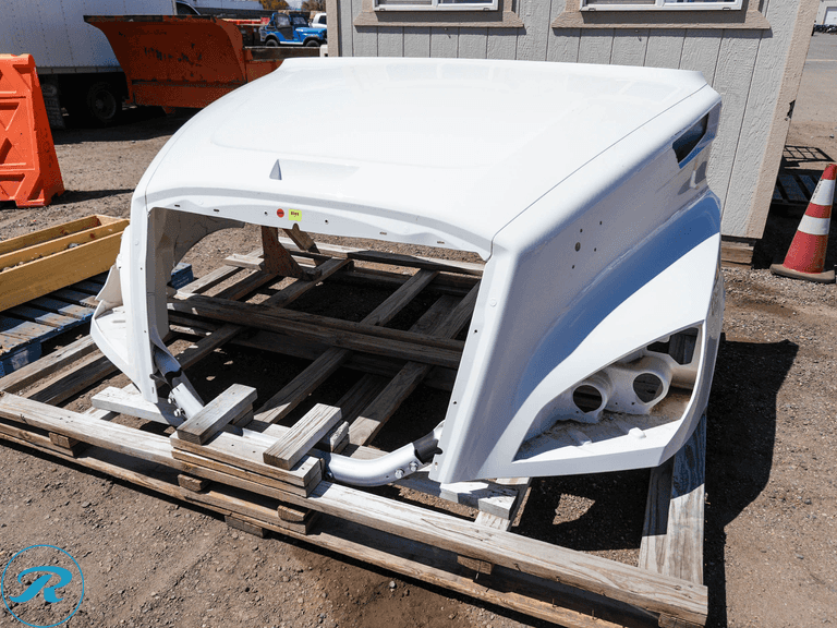 Large Hood For Bucket Truck, With Damage
