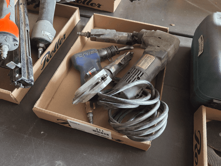 Black & Decker 16 Gauge Metal Industrial Nibbler, Central Pneaumatic Shear and CH Air Chipper Gun