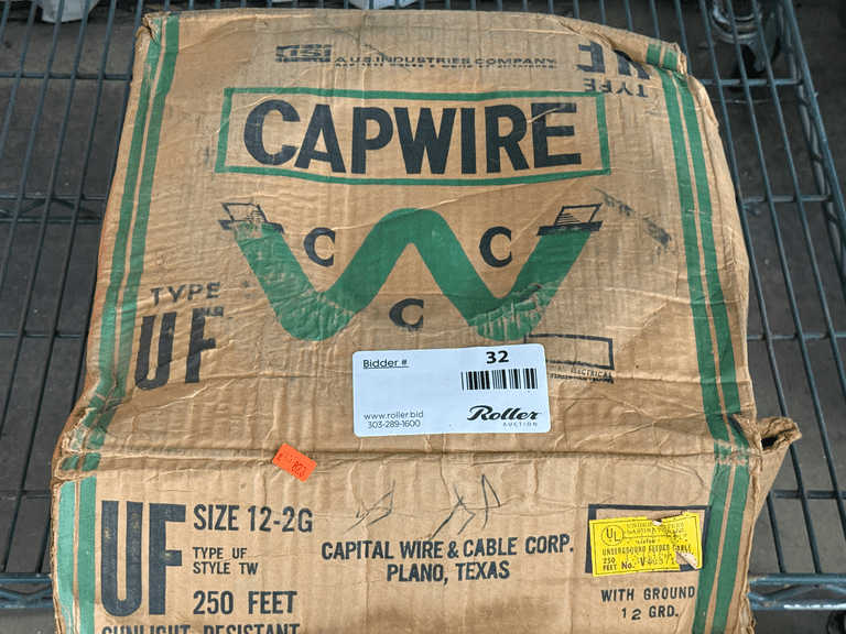 Box Of Capwire UF 12-2G Underground Feeder Cable, 250 Feet