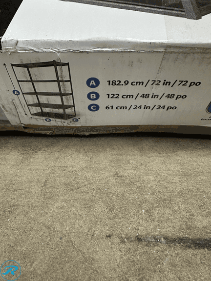 Gorilla Rack Z-Beam 5-shelf Steel Storage Rack, 48“ x 24“ x 72" - New/Open Box/Damaged Box - Roller Auctions