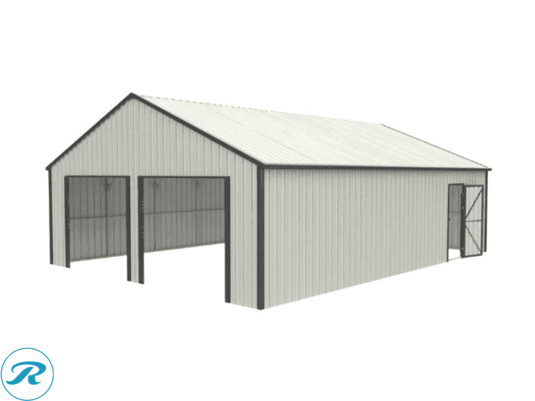 New SD Lanch SDLC2533FT Double Garage Metal Shed, 25' x 33'