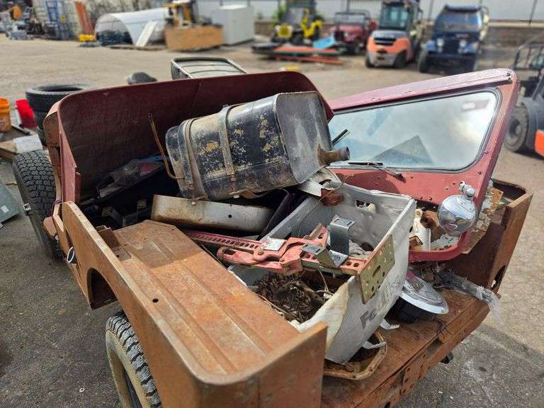 Willys Jeep CJ2A Project Body, Frame, Windshield, Hood, Seat - Roller Auctions