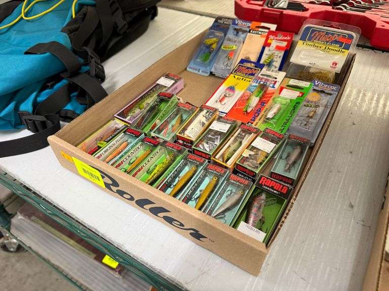 Assorted Rapala, Mepps, Vibrax, Rebel, Kastmaster, Worden's Fishing Lures