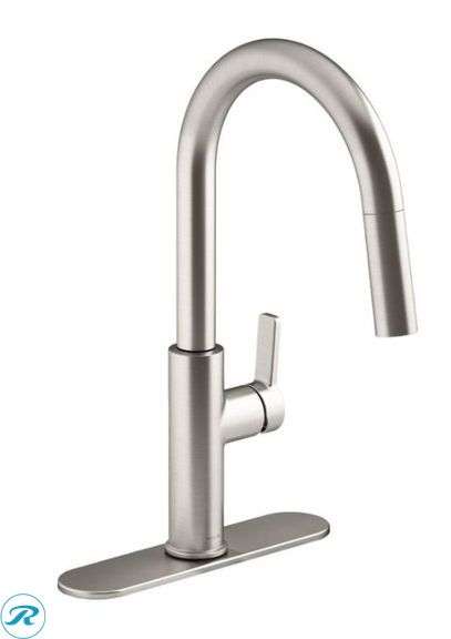 Kohler Rodean Kitchen Sink Faucet Stainless Steel - New