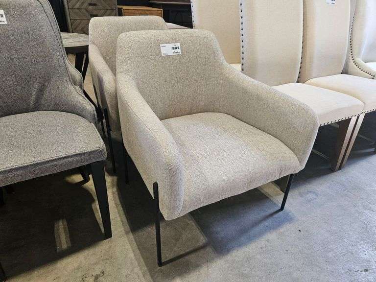 (2) Armchairs With Metal Legs