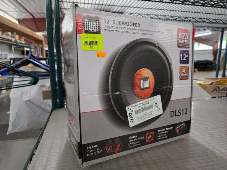 Dual DLS12 12" Subwoofer, 875 Watts