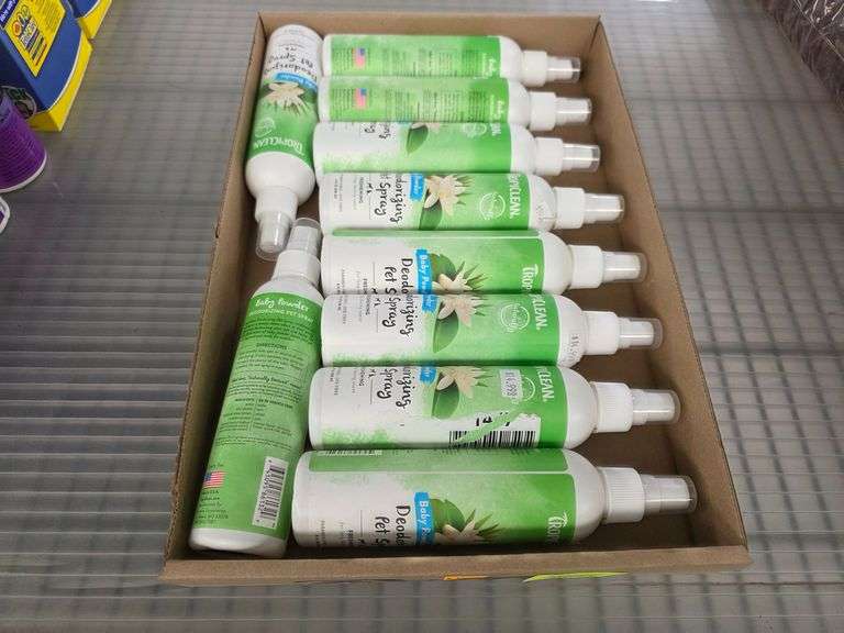 (10) TropiClean Baby Powder Deodorizing Pet Spray Bottles - Roller Auctions