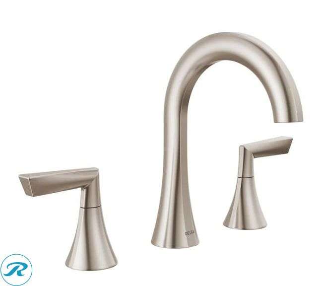 Delta Rinna Two Handle Widespread Bathroom Faucet Brushed Nickel - New
