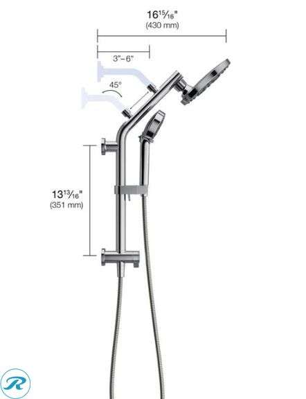Kohler HydroRail 3-in-1 Multifunction Showerhead and Column Kit Chrome - New/Open Box