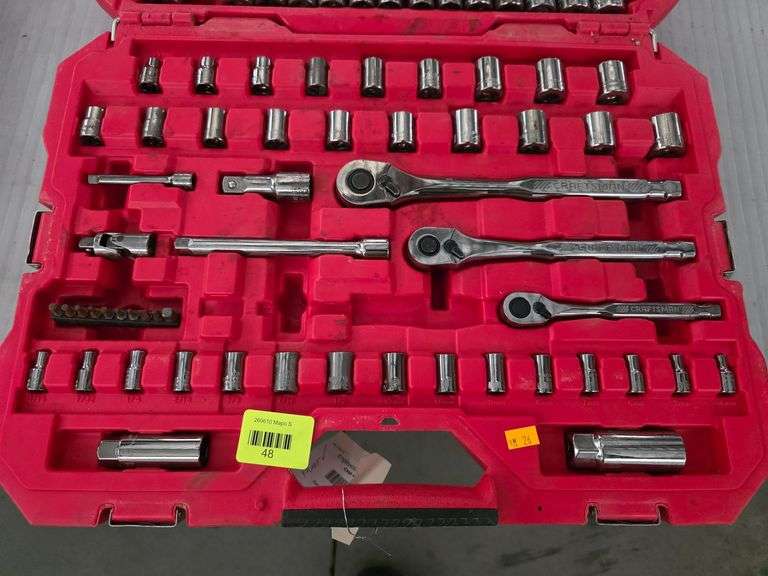 Craftsman 121-Piece Gunmetal Chrome Mechanics Tool Set (Incomplete) - Roller Auctions