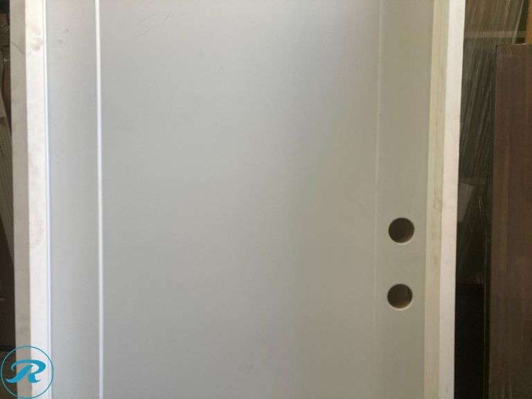 RELIABILT Craftsman 32-in x 80-in x 4-9/16-in Steel Left-hand inswing Primed Prehung Residential Insulating core Front Door (The door has a small scratch) - Roller Auctions