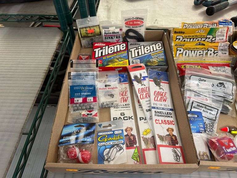 Assorted Fishing Lures, Hooks, Floats, Sinkers, Line, and Bait - Roller Auctions