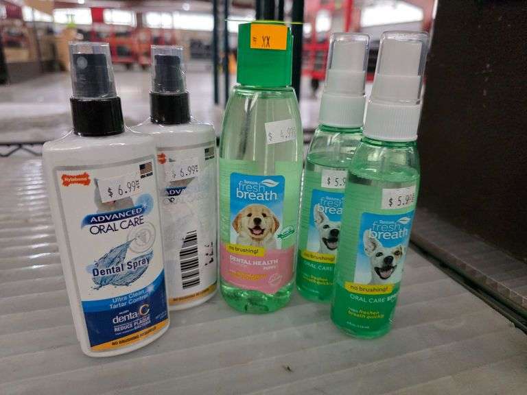 (2) Nylabone Advanced Oral Care Dental Spray, (3) TropiClean Fresh Breath Oral Care Sprays