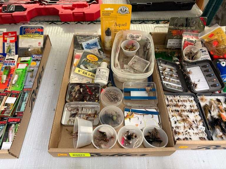 Assorted Fly Fishing Tackle, Fly Boxes, Leaders, Floatant, Accessories - Roller Auctions
