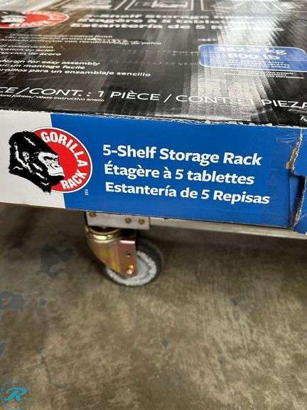 Gorilla Rack Z-Beam 5-shelf Steel Storage Rack, 48“ x 24“ x 72" - Like New/Open Box/Scratches/ - Roller Auctions